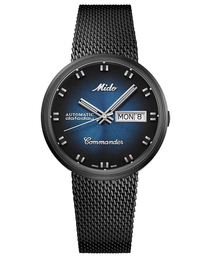 Мужские часы Mido Commander Shade, 37 мм, черные