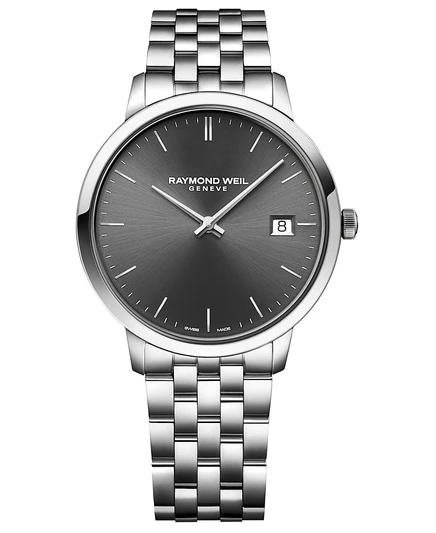Мужские швейцарские часы-браслет Toccata из нержавеющей стали RAYMOND WEIL 42 мм белого цвета