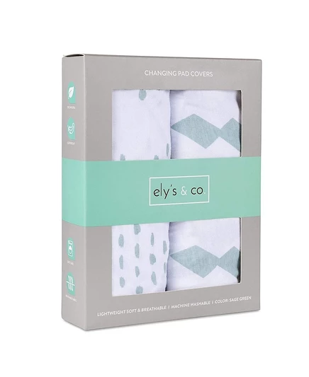 Чехол для детского пеленального столика Ely's & Co. - Простыня для колыбели из 100% чесаного трикотажного хлопка