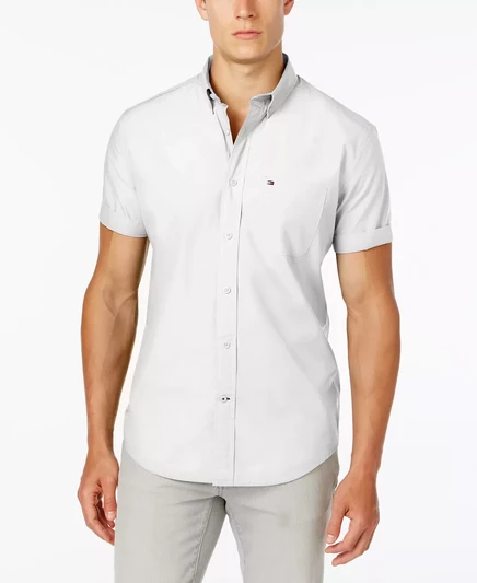  Мужская рубашка Big & Tall Maxwell на пуговицах с коротким рукавом Big & Tall Maxwell   classic white