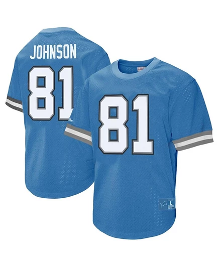 Мужская футболка Mitchell & Ness Calvin Johnson 81, синяя