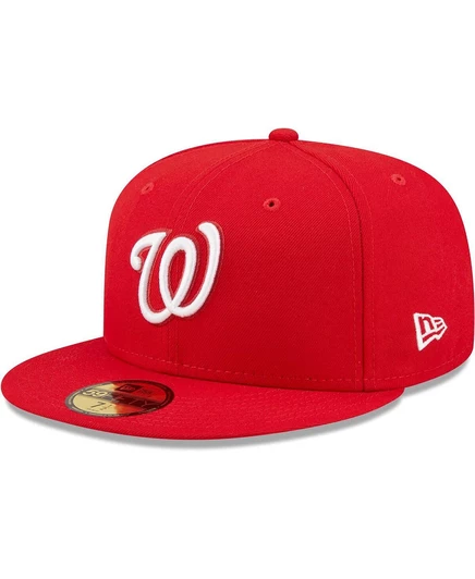 Мужская красная кепка с логотипом Washington Nationals белого цвета 59-го размера. red