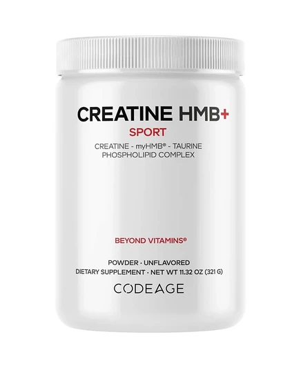 Спортивная добавка Codeage Creatine HMB+, 321 г, без вкуса