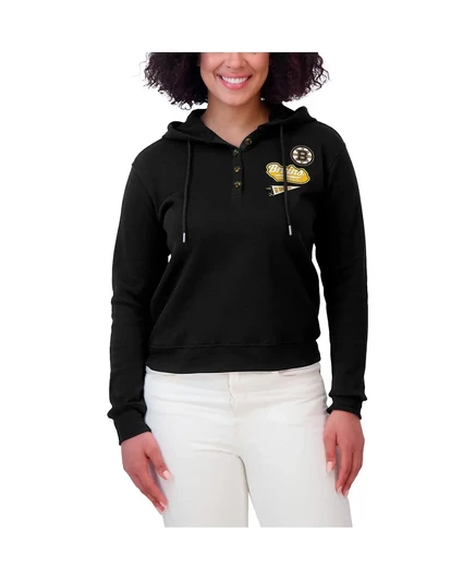 Женская черная толстовка-пуловер вафельной вязки Boston Bruins WEAR by Erin Andrews от Erin Andrews black