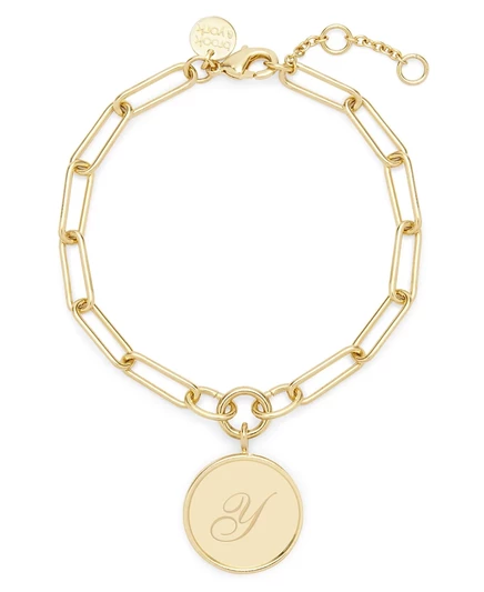 Браслет Brook & York Callie с инициалом Y, золотистый