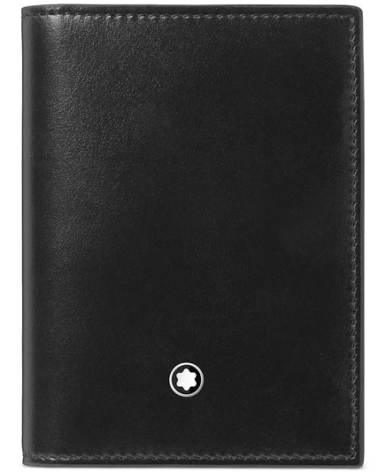 Визитница Montblanc Meisterstück Soft кожаная, черная