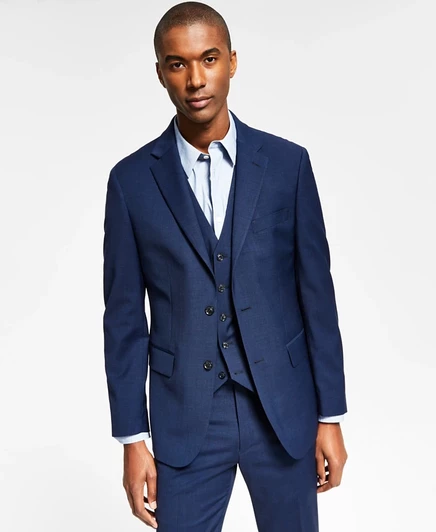 Мужской шерстяной пиджак Tommy Hilfiger TH‑Flex, синий