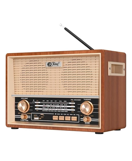 Ретро-радио Artudatech Classic, 4 диапазона, USB/SD/AUX, коричневое