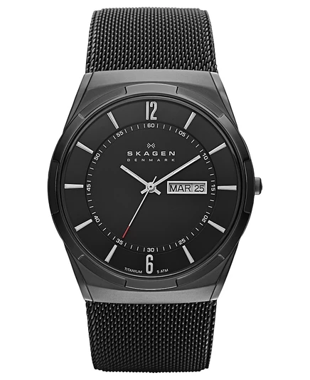Мужские часы Skagen Melbye SKW6006, 40 мм, титановые, черные
