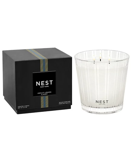 Свеча NEST New York Amalfi с лимоном и мятой на 3 фитиля, 21,1 унции. белый
