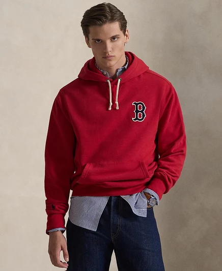 Мужское худи Polo Ralph Lauren с капюшоном и логотипом, красное