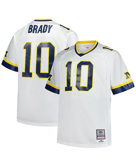 Мужская джерси Mitchell & Ness Tom Brady Michigan, белая
