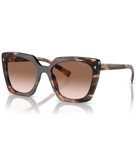 Фирменные квадратные женские солнцезащитные очки Prada, PR 23ZS caramel tortoise