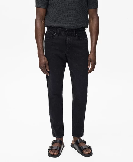 Мужские черные джинсы Ben зауженного кроя от Mango black denim