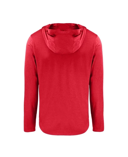 Мужская малиновая футболка Indiana Hoosiers Coastline Epic Comfort Eco с капюшоном и длинными рукавами от Cutter & Buck crimson