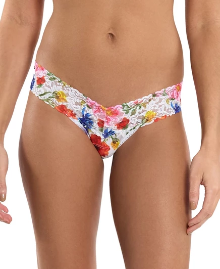 Женские стринги Hanky Panky Signature, бело-зеленые