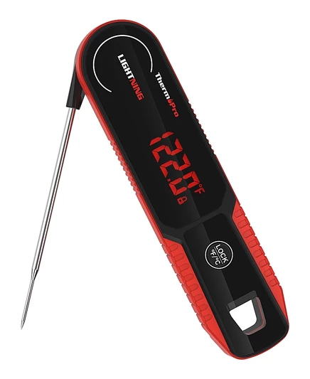 Кухонный термометр ThermoPro Lightning 1-секундный, красный