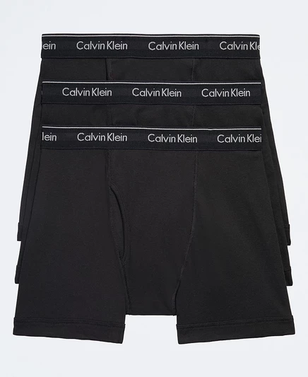 Мужские боксеры Calvin Klein 3 шт. из хлопка, черные