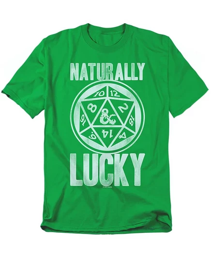 Мужская футболка D&D Natural Luck, зеленая