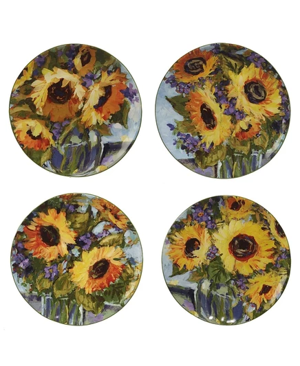 Салатные тарелки Certified International Sunflower, 4 шт.