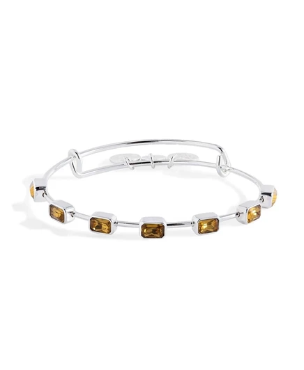 Браслет Alex and Ani с кристаллами, серебристый
