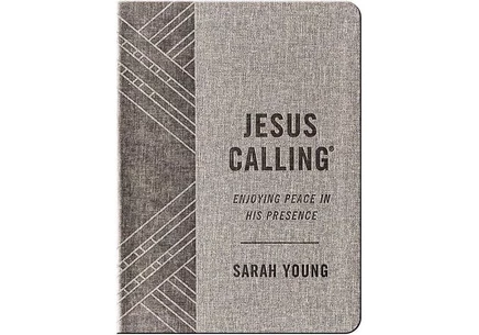 Книга Jesus Calling Sarah Young, 365 дней, серый кожзам