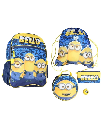 Рюкзак Minions Bello набор 5 в 1 с ланчбоксом, мультицвет
