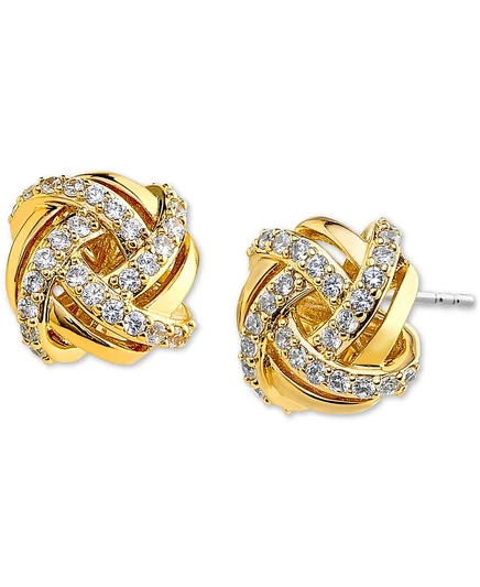 Серьги-гвоздики Eliot Danori Pavé Knot, золотистые