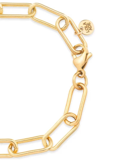 Женский браслет Lola Ade «бумажная скрепка» 18k, золотистый