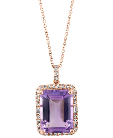 Колье EFFY Collection с голубым топазом и бриллиантами, 18″, 14k