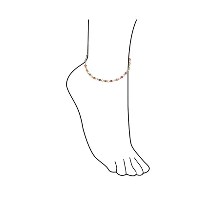 Браслет Bling Jewelry щиколоточный с глазками, 23 см