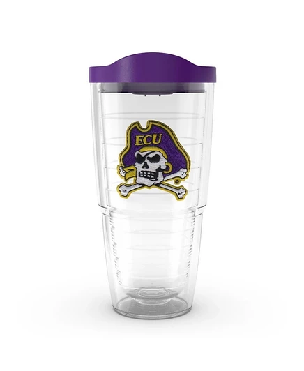 Стакан Tervis Tumbler ECU Pirates, 24 унции. Классический стакан с эмблемой
