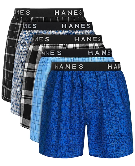 Мужские трусы-боксеры Hanes Ultimate 5 шт., разноцветные