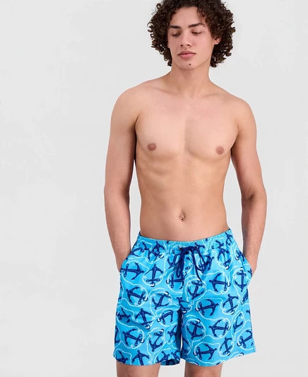 Мужские плавки Club Room Anchor Rope длиной 7 дюймов, эксклюзивный синий цвет Macy's