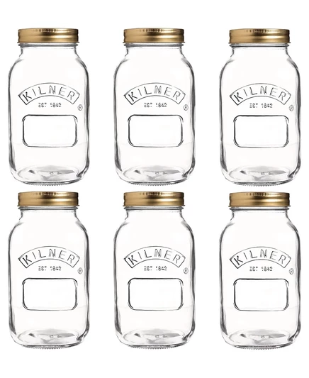 Банка для консервирования Kilner, 34 унции, набор из 6 банок
