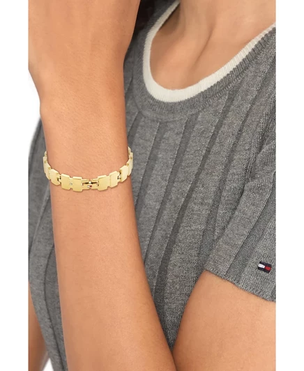 Женский браслет Tommy Hilfiger Crystal Link, золотой