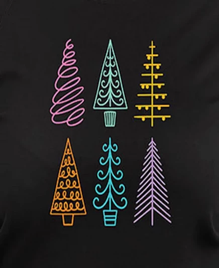 Женский свитшот Hybrid Apparel с ёлками, черный