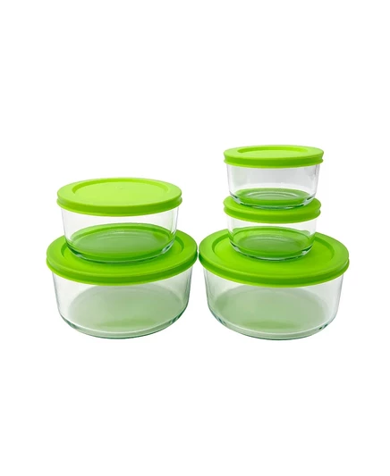Набор для хранения еды Sedona Kitchen стеклянный 10 шт., зеленый