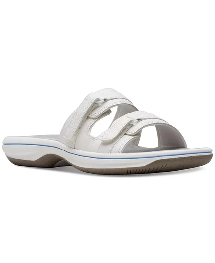  Женские босоножки Cloudsteppers Breeze Piper Comfort Slide white (boxed)