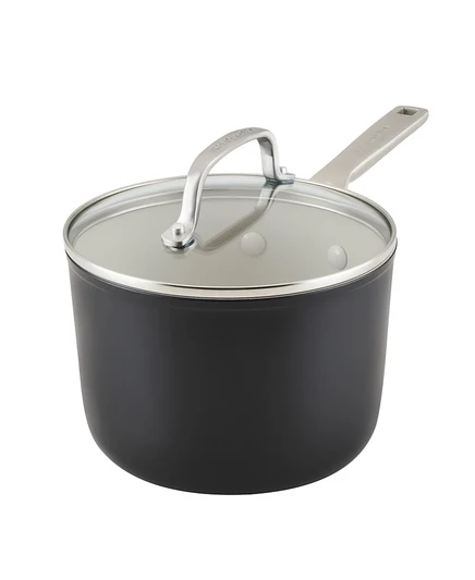 Кастрюля KitchenAid 2,8 л керамическая антипригарная, черная