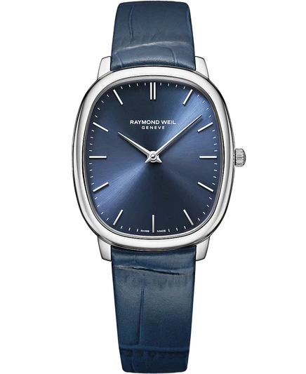 Мужские кожаные часы Raymond Weil Toccata Blue, 32x36 мм, синие