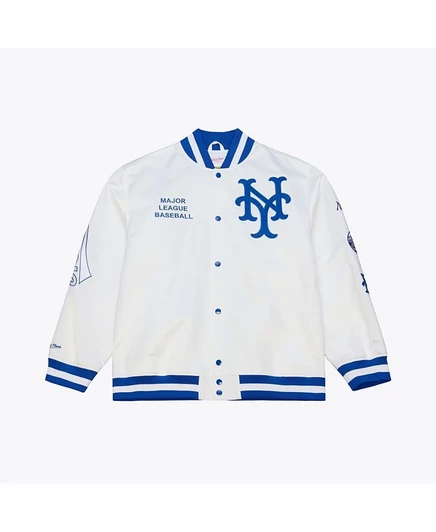 Мужская куртка Mitchell & Ness Cooperstown Mets, белая
