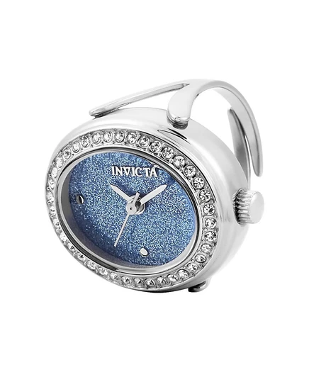 Женские часы-кольцо с мини-кварцевым циферблатом Invicta 49596 серебристого цвета