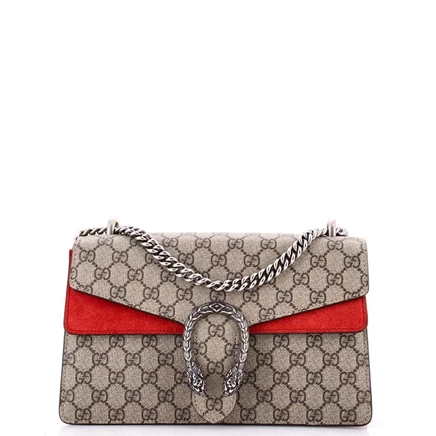 Женская сумка Pre-Owned Gucci Small Dionysus GG, красная