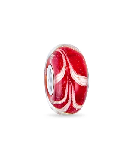 Бусина Bling Jewelry Murano Vine, серебро 925, красная