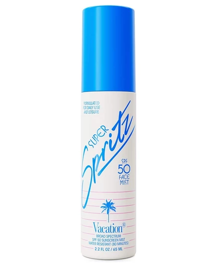 Солнцезащитный крем-дымка для лица Vacation Super Spritz SPF 50, 2,2 унции, без цвета