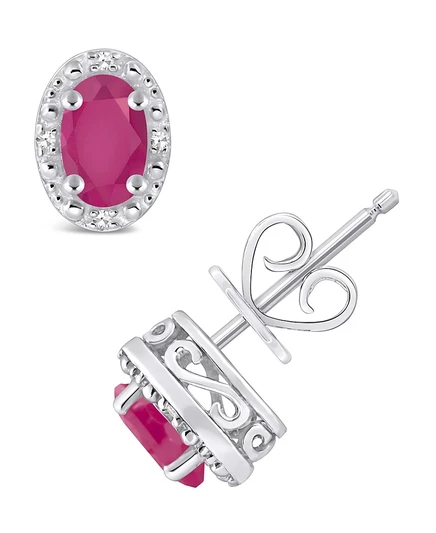 Женские серьги-пусеты Macy's с бриллиантами, рубин