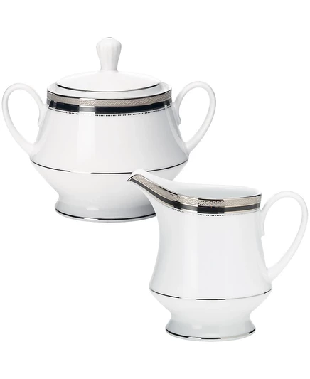 Набор Noritake Austin Platinum сахарница и молочник, белые