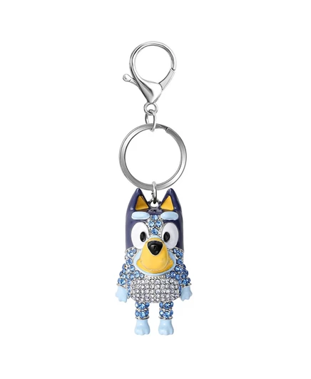Брелок для ключей Bluey Bag Charm Pave Crystal, официальный лицензионный брелок-шарм с зажимом в виде лобстера синего цвета