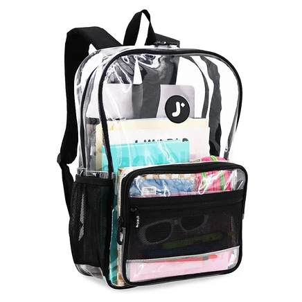 Рюкзак J World из TPU 43×30×15 см, прозрачный